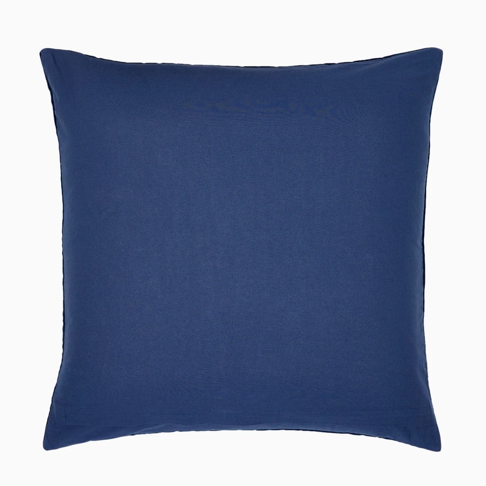 John Robshaw Indigo Cotton Velvet Euro Sham - Picture 3 of 9